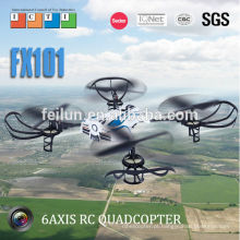 FX101 2.4 G 6-eixo do rc Quadcopter com câmera do rc ufo aviões rc drone com luzes